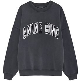 Anine Bing Miles New Classic Sweatshirt, Washed Black 